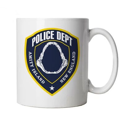 £11.99 • Buy Amity Island Police, Mug - Shark Jaws Quints Retro Movie Gift Him Dad Birthday