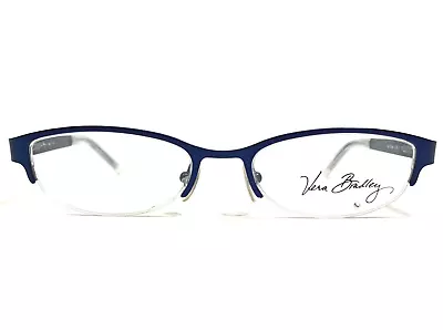 Vera Bradley Petite Eyeglasses Frames Molly Capri Blue Half Rim 45-16-120 • $59.99