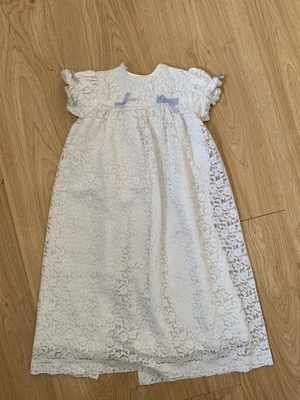 £4.99 • Buy Vintage Girls Boys White Christening Baptism Gown Robe Dress Baby 6 Months
