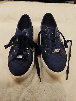 'G' By Guess Shoes Womens Sz 6.5 Blue Quilted Low Top Sneakers • $8.99