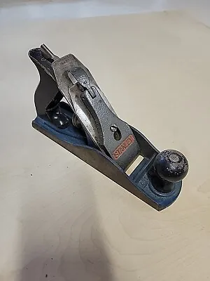  Stanley Blue Smooth Bottom Hand Plane 9.75” Long Model C557B Woodworking USA • $40