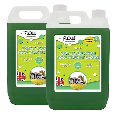 Top & Bottom Eco Friendly Chemical Toilet Cleaner Fluid Caravan Motorhome - 10L • £19.99