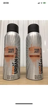 2x Fudge Urban Colour Hair Art - Coral Crush Spray In Wash Out Hair Colour 125ml • £23