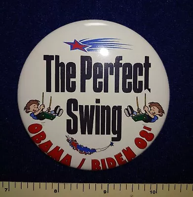 Perfect Swing Obama Biden Grassroots California Artist Political Pinback Button • $13.88