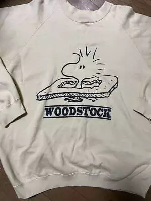 Snoopy Y328 Woodstock Sweatshirt Xl Size  Old Clothes Back Print Vintage Peanuts • $136.10