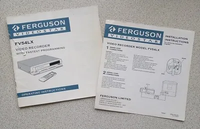£1 • Buy Ferguson Videostar Fv54lx Operating Instructions And Installation Instructions