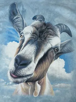 The Mountain MEDIUM BLUE Goat Horns Meditate Yoga Social Animal TIE DYE T-Shirt • $9.99