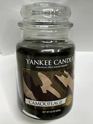 Yankee Candle - CAMOUFLAGE - 22 Oz - Collector's Edition Man Candle!! - RARE!! • $59.95