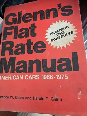 Glenn Mitchell Chassis Flat Rate Manual 1966-1975 Glenn's • $10