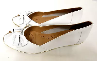 Van Dal Ladies Florida White Wedge Shoes  UK Size 4.5 D  (Hol) • £14.99