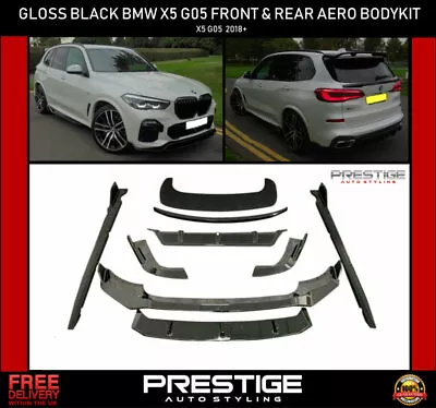 £449.99 • Buy  Bmw X5 G05 Style Aero Body Kit Gloss Black Skirts Lip Spoiler Rear Diffuser