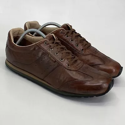 HS Trask Fashion Sneakers Men Sz 10.5M Brown Leather H7522-209 Vibram Sole (E13) • $39