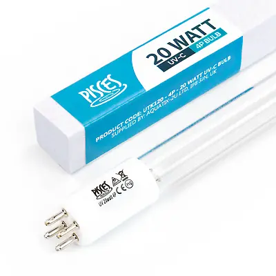 Replacement 20w Watt 4 Pin Uv Tube Lamp Bulb Laguna Pressure Flo Filter Pf8000 • £12.49