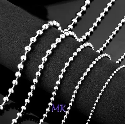 Ball Chain Necklace Stainless Steel 6-40  Military Dog Tag Army 1.5 / 2.4 /3.2mm • $6.09
