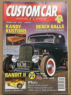 Custom Car Magazine - January 1996 - Beach Balls Mandy Kustoms Bandit II. • £7.49