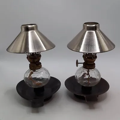 Lot Of 2 Vintage Home Decorative Products Oil Lamp Farm House Lantern W/ Shade • $34.95