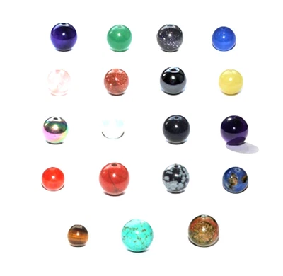 £3.75 • Buy SEMI PRECIOUS CRYSTAL ROUND GEMSTONE BEADS - 6mm - 65 BEADS - CHOOSE YOUR STONE
