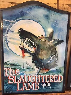 £16 • Buy Fun PUB SIGN 10  THE SLAUGHTERED LAMB An American Werewolf In London Horror
