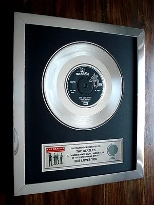 £74.99 • Buy The Beatles She Loves You Platinum Disc 7  Record Disc Single Award