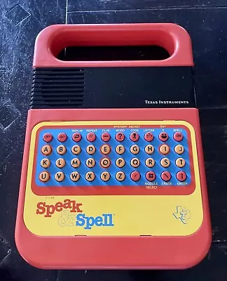 Vintage 1978 Speak & Spell Texas Instruments Raised Buttons Tested Works • $75