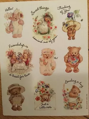 Vintage Sticker Sheet Hallmark Mary’s Bears Mary Hamilton • $3