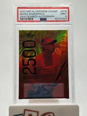 2022 Metal Universe Champions MARIA SHARAPOVA 2500 Degrees Auto SSP #18 PSA 9 • $299.99