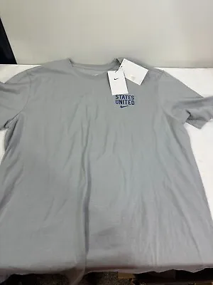 Nike Team USA United States Voice T-Shirt Size Medium New Grey Blue The Nike Tee • $13.99