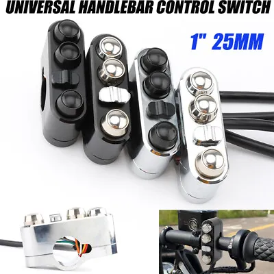1  25mm CNC Motorcycle Handlebar Control Switch Button Latch Momentary Universal • $34.94