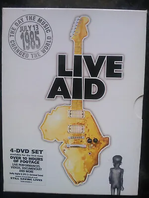 £144 • Buy Live Aid 1985 DVD, 4-Disc Box Set QUEEN U2 BOWIE BOB DYLAN THE WHO RARE REGION 2