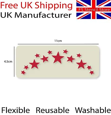 Forehead Stars Crafting Card Making Drawing Stencil 11cm X 4.5cm  Reusable  • £3.40