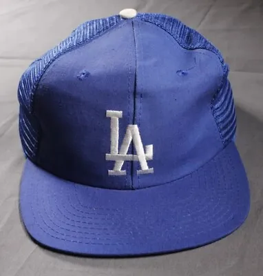 Vintage Dodgers Hat LA Los Angeles Blue Snapback Trucker Mlb Baseball Cap Target • $32.99