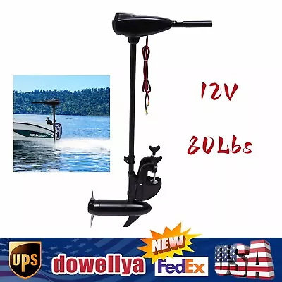Professional 12V 80LBS Electric Trolling Motor Outboard Motor Brush Boat Engine • $221.36