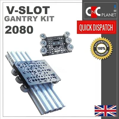 V-slot 2080 Extrusion Profile Gantry Plate Kit Cnc Router Actuator X Y Z Axis Uk • £37.95