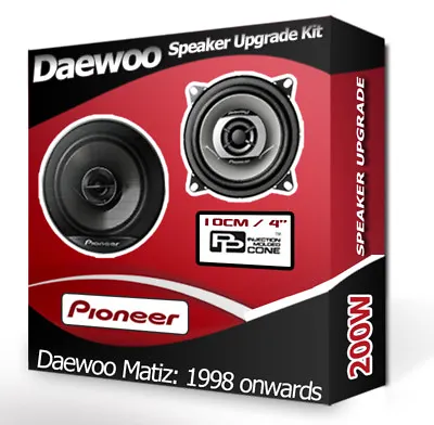 Daewoo Matiz Front Dash Speakers Pioneer 4  10cm Car Speaker Kit 210W • $57.26