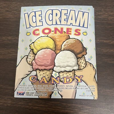 $1.79 • Buy Vintage Leaf Ice Cream Cones Candy Vending Machines Display Card