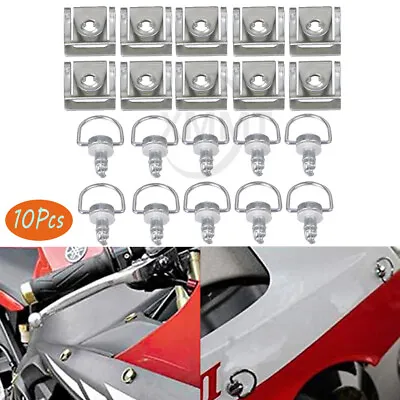 USA Race Quick Release Dzus Style Motorcycle 1/4 Turn Fairing Fastener 15mm Pins • $22.98