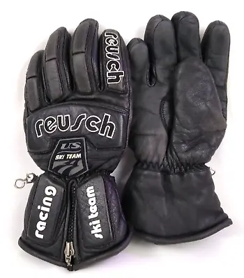 Vintage Reusch US Ski Team Leather/Thinsulate Racing Gloves Mens Large Black • $29.99