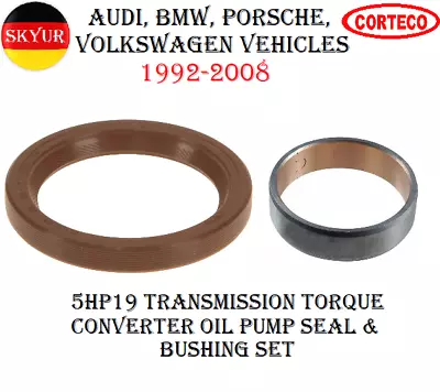 Transmission Torque Converter Oil Pump Seal &Bushing Audi BMW Porsche VW CORTECO • $77.33