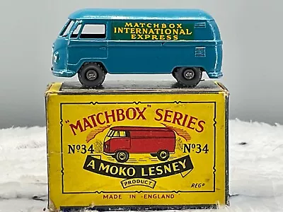 1950’sLesney MatchboxNo 34A Volkswagen Panel VanGPWMint Genuinein B2 Box • $217