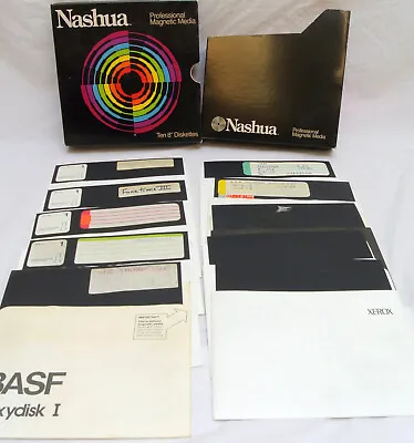 Lot Of 10 Used 8  Floppy Disks In Box 8 In Vintage • $24.99