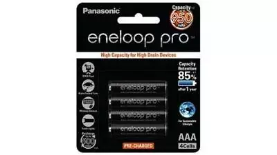 Panasonic Eneloop Pro High Capacity 4x AAA Eneloop 950mAH MADE IN JAPAN • $44.95