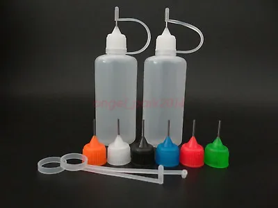 Wholesale 60ML( 2 Oz) Empty Plastic Dropper Bottles Needle Tip Caps LDPE • $4.74