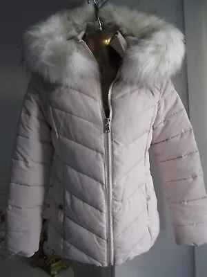 Miss Selfridge NEW RRP £69 Pink Hood Puffer Size 4 6 Aso Look Dress Coat Jacket • £23