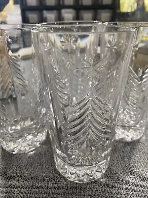 MIKASA Christmas Tree - Highball Glasses Clear Cut - 1994-2000 - Set Of 4 • $65