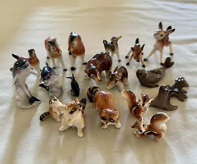 Vintage Ceramic Bisque Animal Figurines Horse * Seal * Raccoon * Deer * Dolphin • $30.99