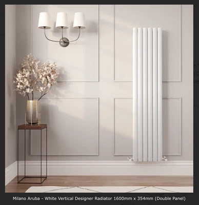 £240 • Buy Aruba Double Vertical Designer Radiator - 1600mm X 354mm X 78mm