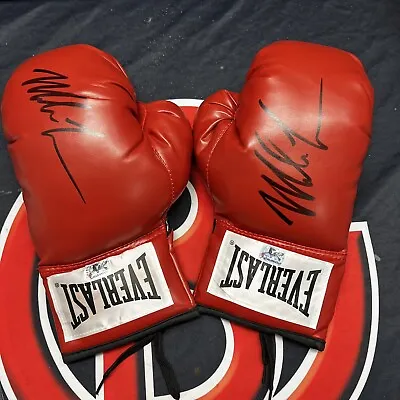 Mike Tyson Signed Pair Of Red Boxing Glove Autographed Fitterman • $389.99