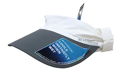 Mission Cooling Soft And Stretchy Visor White 109411 2021-JS • $12.99