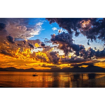 £4.07 • Buy Stunning Ocean Beach At Sunset Canvas Wall Art Home Decor Large Print