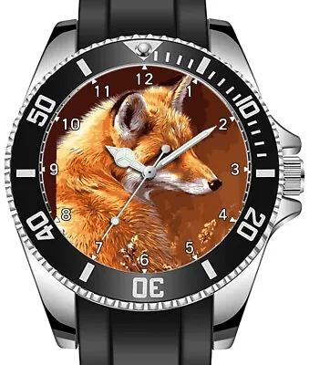 Fox Cute Animal Novelty Art Sporty Unique Stylish Wrist Watch • £34.99